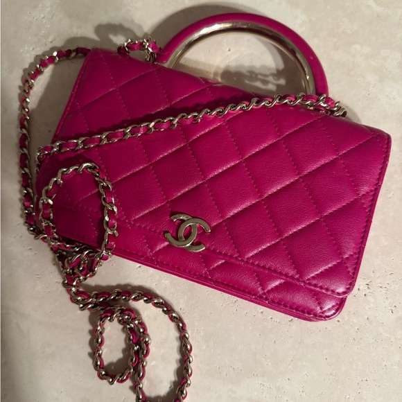 CHANEL Handbags - Quilted Top Handle Wallet On Chain